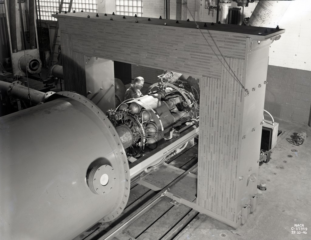 Engine test setup.