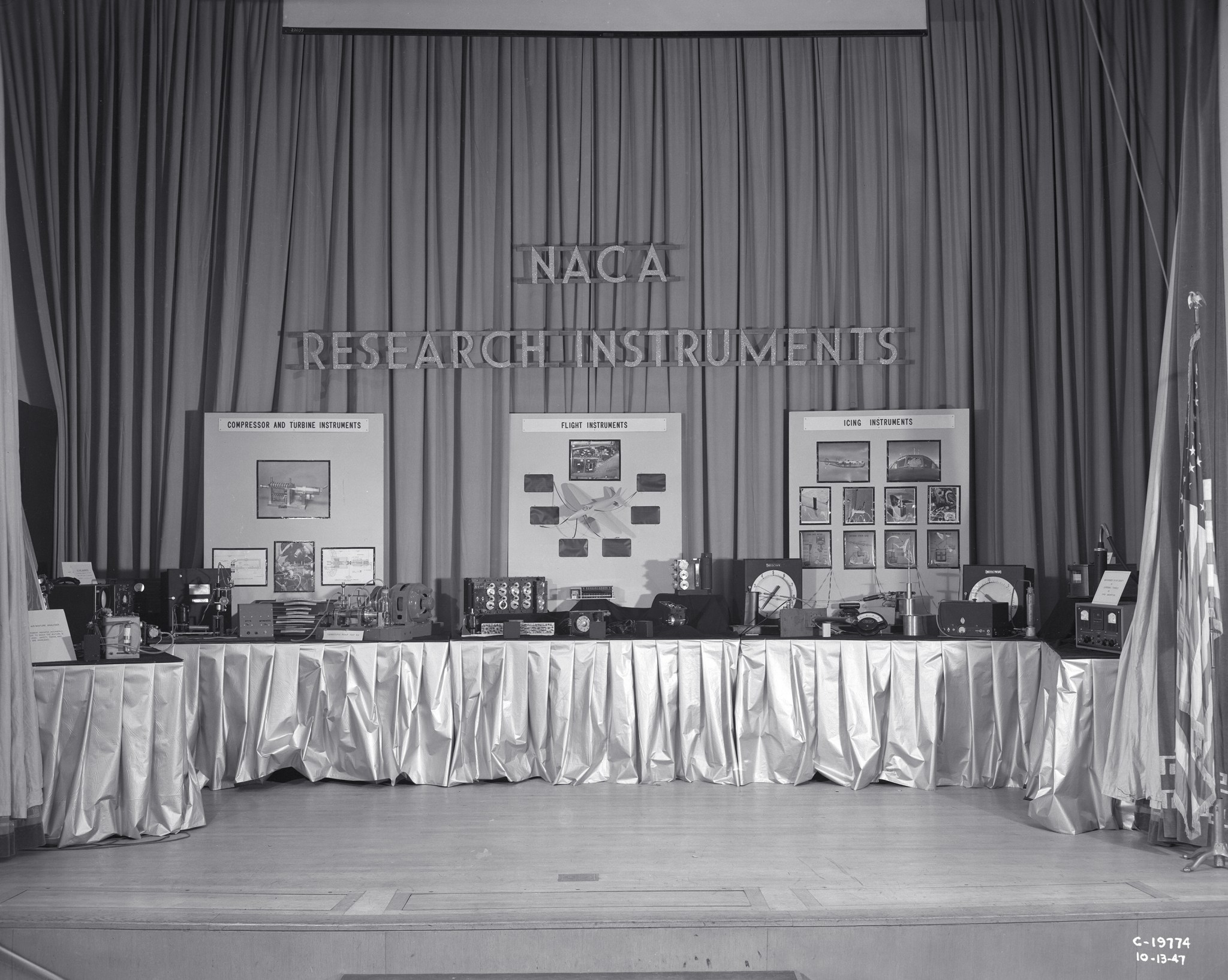 Tables with displays on them.