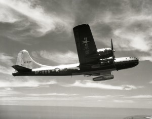 Bomber in flight.
