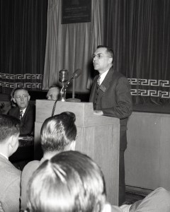 Man at podium