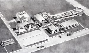 Cutaway drawing of wind tunnel.