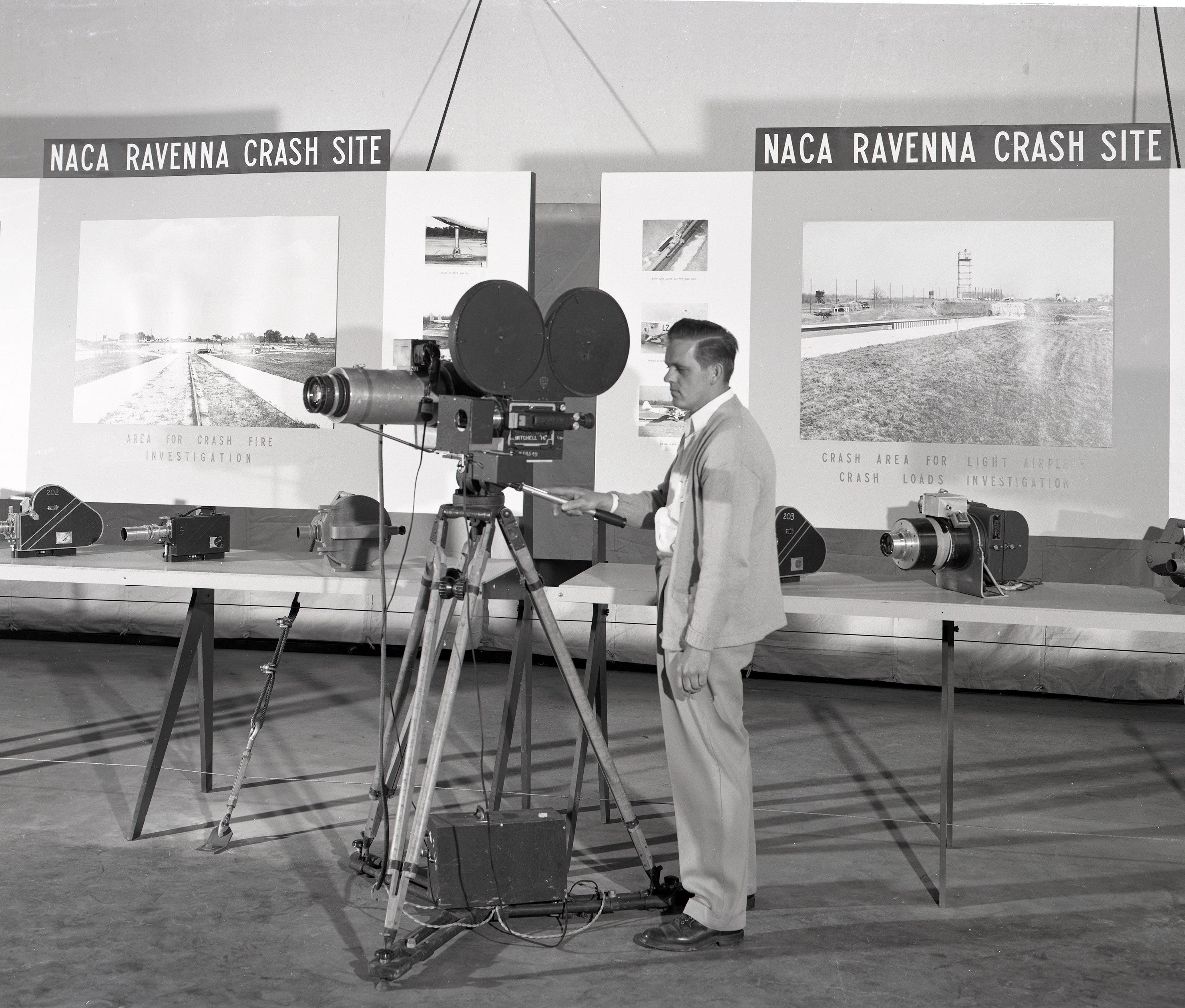 Man with film camera.