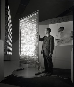 Man with solar array.
