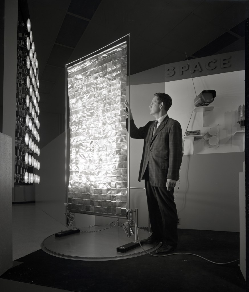 Man with solar array.