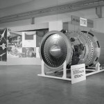 Large engine on display.