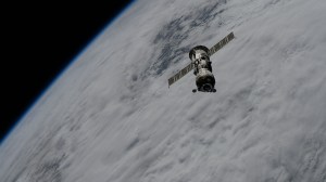 The uncrewed Roscosmos Progress 86 cargo craft, packed with trash and obsolete gear, departs the vicinity of the International Space Station after undocking from the Poisk module ending a six-month cargo mission.