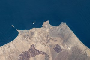 iss071e131885 (May 26, 2024) -- The Western coast of Baja California meets the deep blue waters of the Pacific Ocean as the International Space Station orbited 260 miles above.