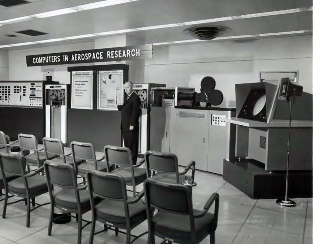 Man with computer system.