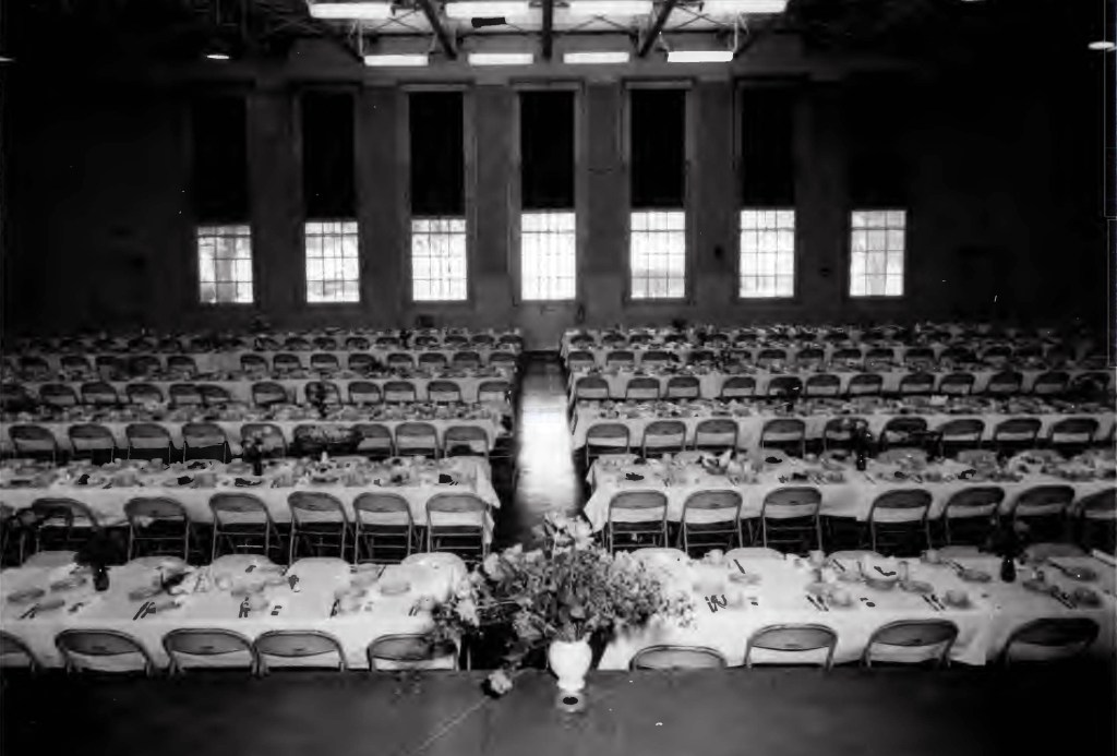 Empty dining hall.