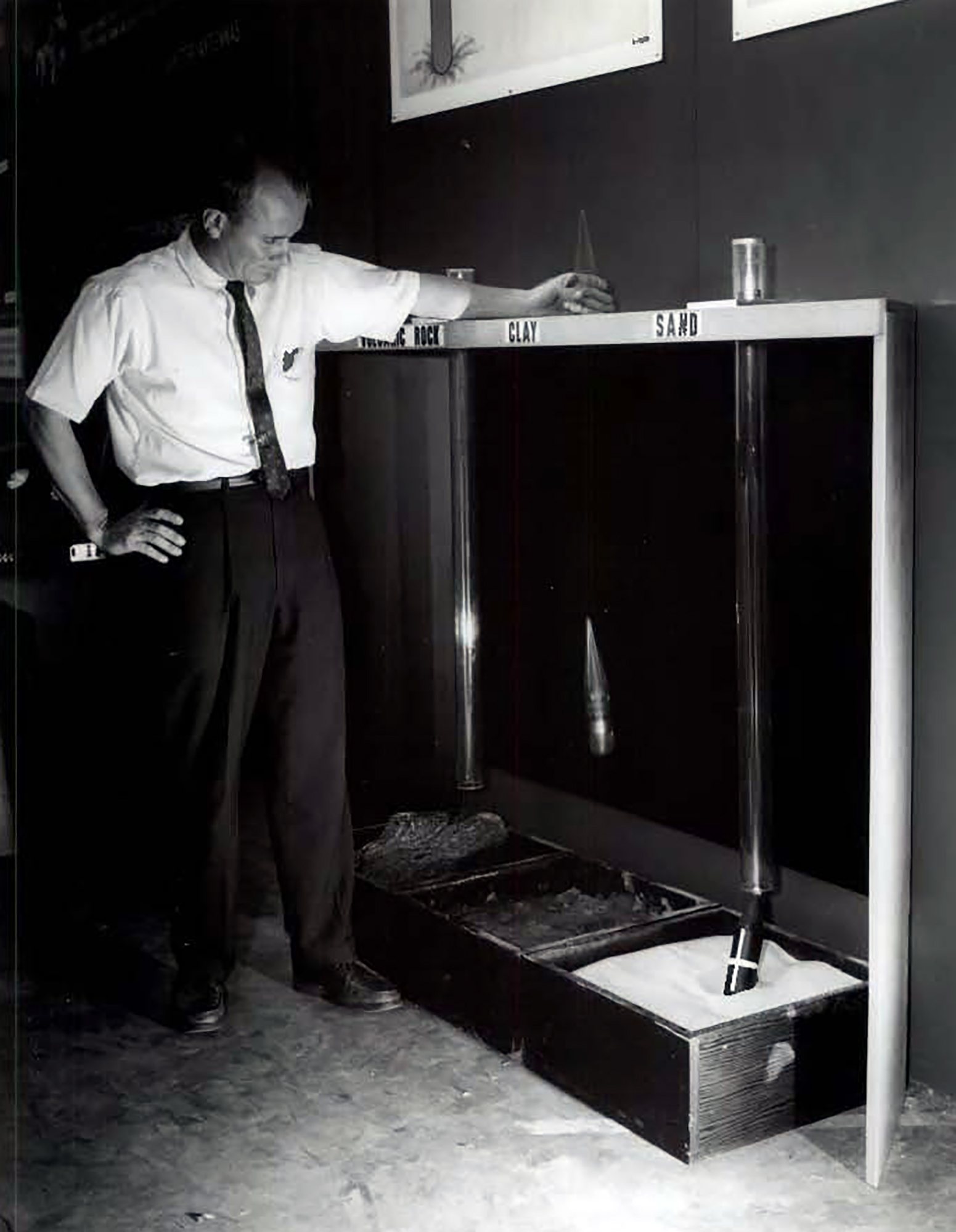 Man looking at equipment.