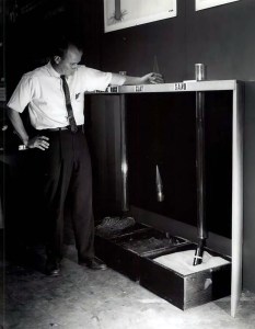 Man looking at equipment.