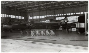 Aircraft in hangar