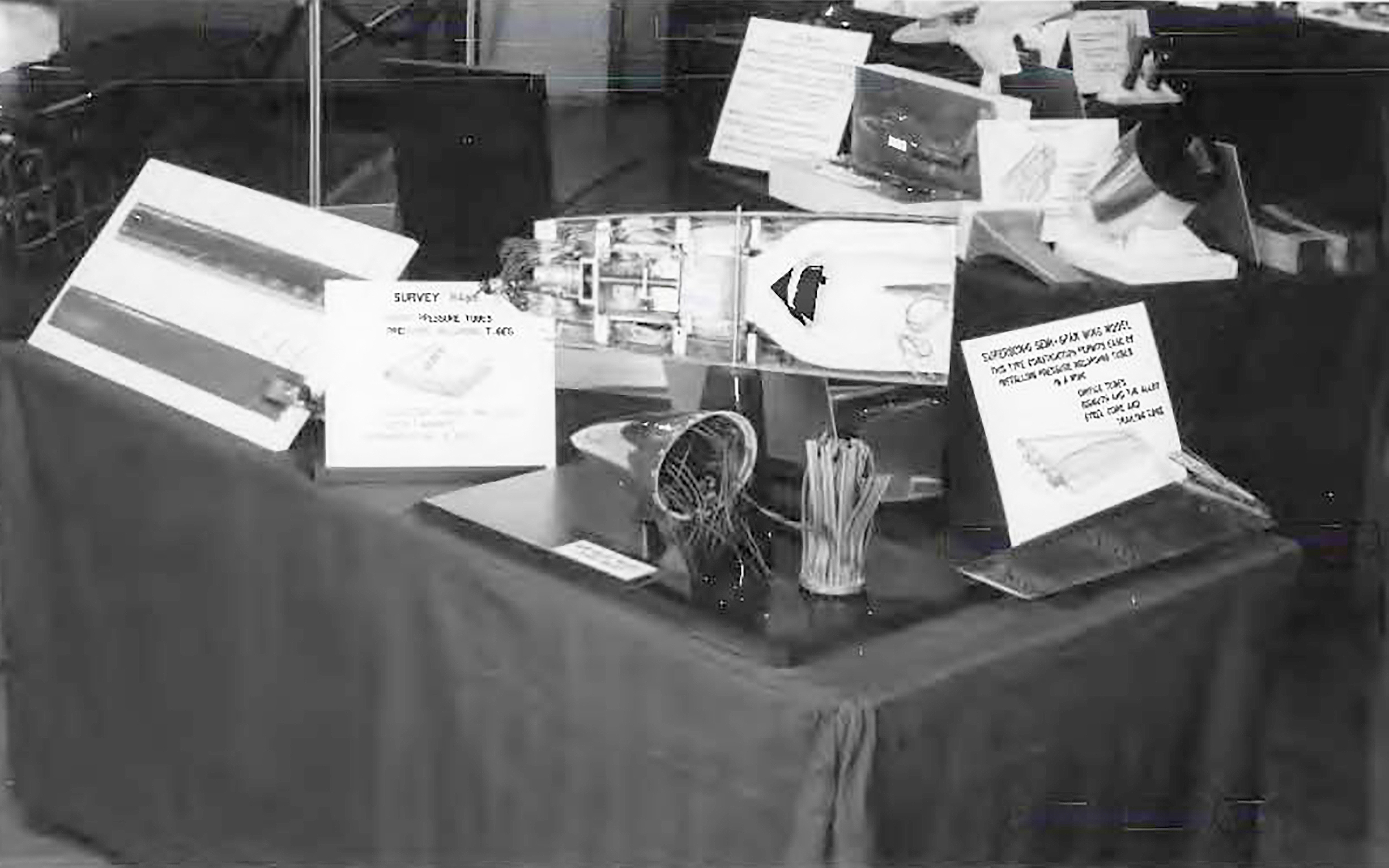 Table with displays.