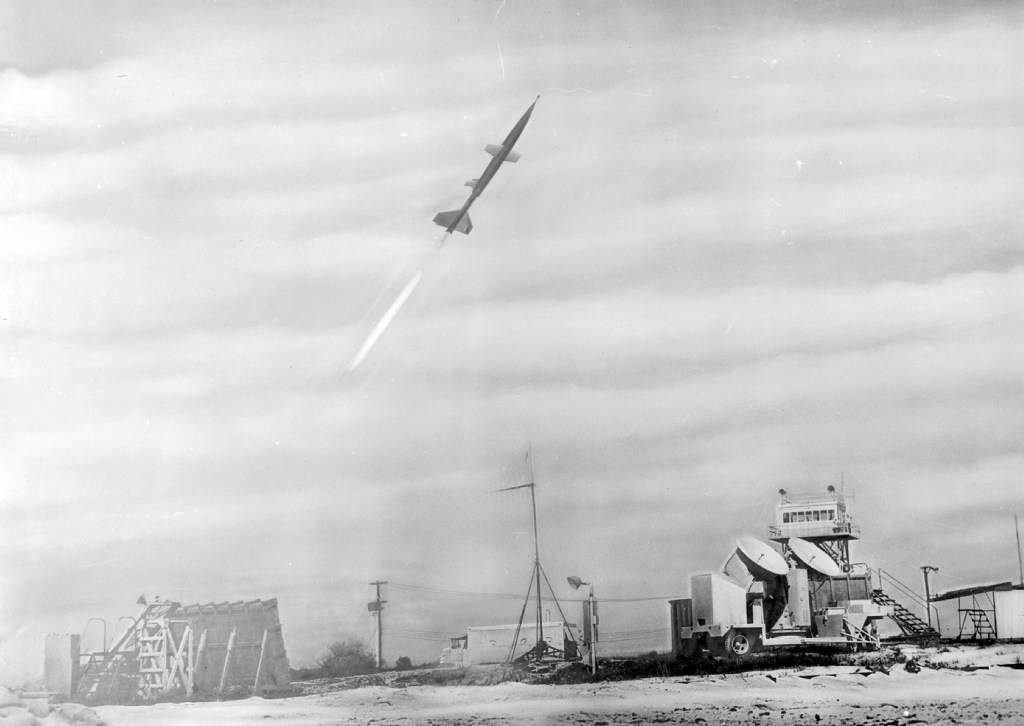 Small missile launch.