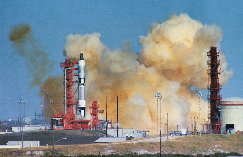 Gemini VI launch pad abort in December 1965