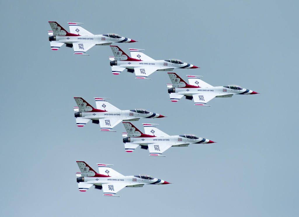 Military planes in formation