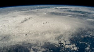 Hurricane Beryl is pictured as a Category 4 storm above the Caribbean Sea from the International Space Station as it orbited 263 miles above western Cuba.