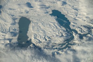 iss071e309961 (July 3, 2024) --In Southern Patagonia, two lakes run near parallel to one another, Viedma (left) and Argentino (right). The surrounding terrain is covered in snow around six months out of the year. Both lakes are fed by melting glacial ice by the nearby glaciers located in Los Glaciares National Park. As the International Space Station soared 272 miles above, NASA astronaut Butch Wilmore captured this photo.