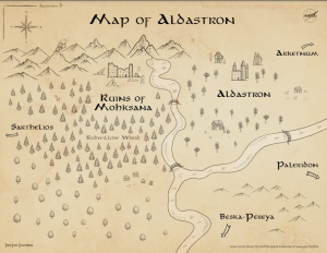 A map of Aldastron to help game players navigate through their adventure. Credit: NASA