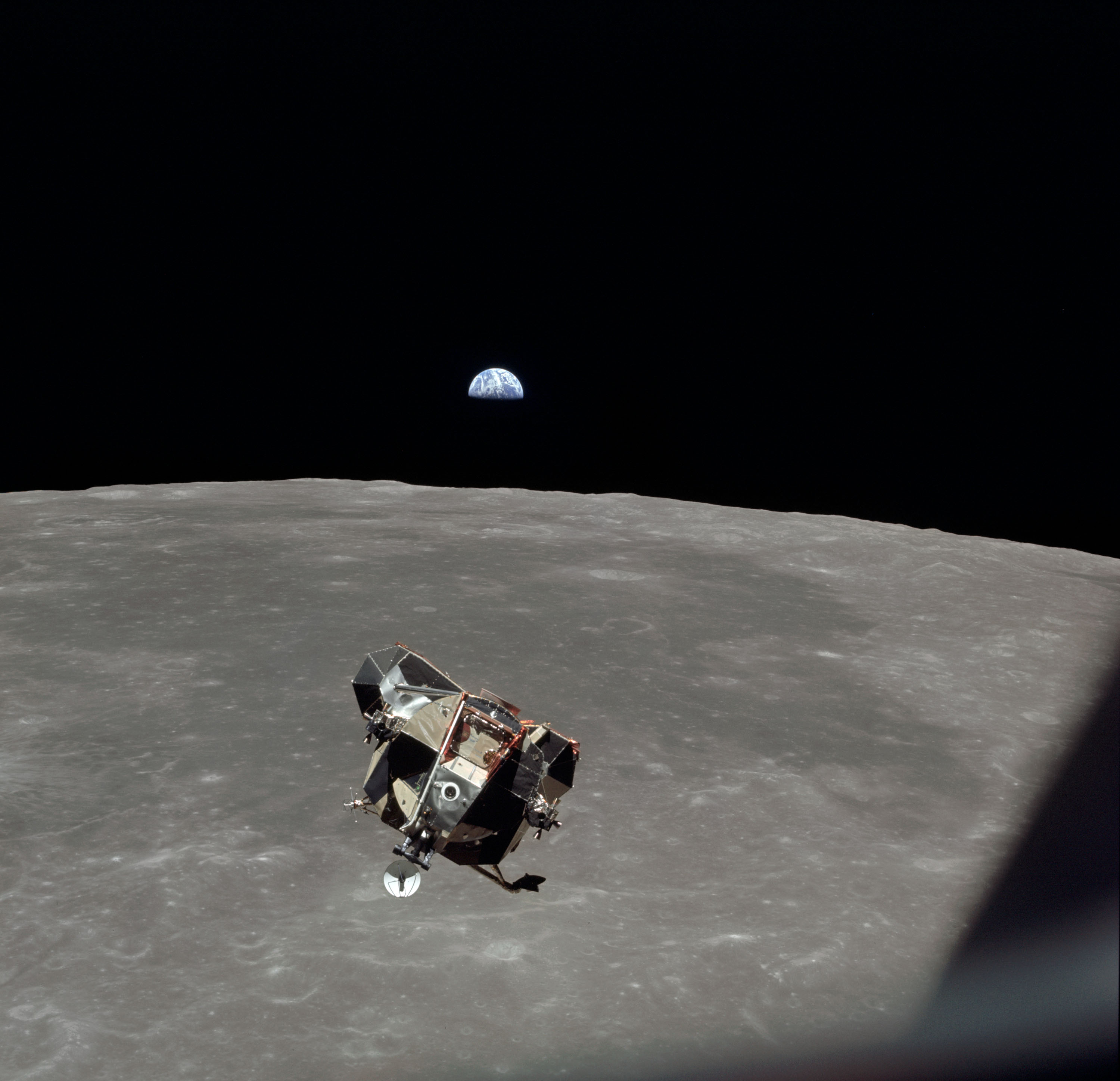 Eagle approaches Columbia, and incidentally everyone alive at the time is in this picture, except for Mike who took it
