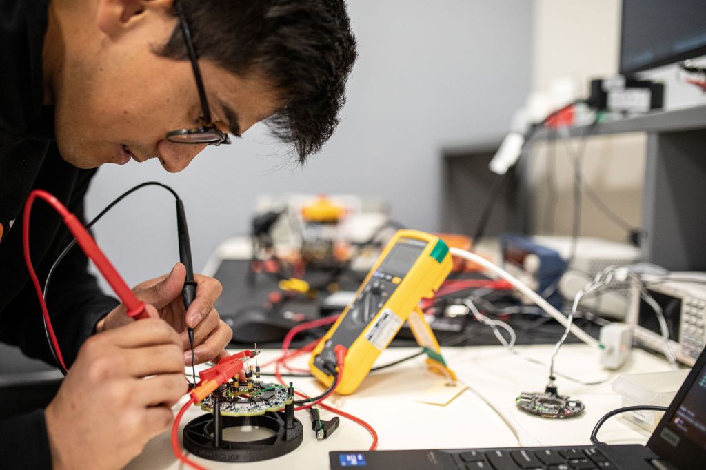 Person working on electric work