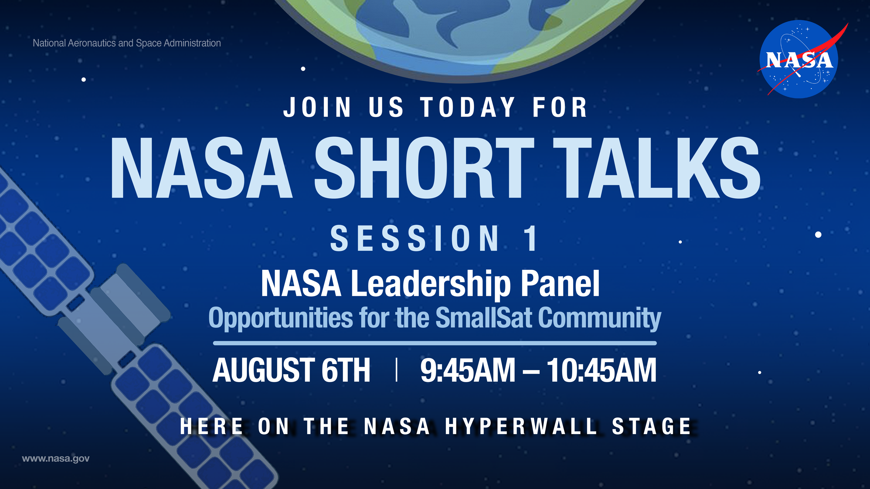 Short Talks Session 1 announcement