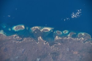 iss071e378497 (July 21, 2024) -- The Quirimbas Islands lie in the western Indian Ocean off the coast of Mozambique. The archipelago consists of 32 islands, partially linked to the coastline by coral reefs, mangroves, and sand bars. As the International Space Station orbited 262 miles above, NASA astronaut Matthew Dominick captured this photo.