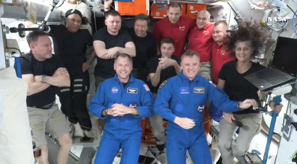 
			Expedition 72 Welcomes Crew-9 Duo Aboard Station - NASA			