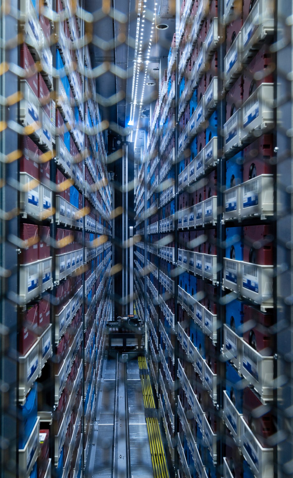Interior view of the Supercomputer Pleiades as installed in the Spectra Logic room 131 of NASA Ames Numerical Aerodynamic Simulation (NAS) Facility N-258 located in Silicon Valley, CA.