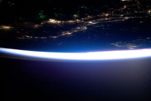 The city lights of southern Thailand and Malaysia sit in between the Malacca Strait (top) and the Gulf of Thailand with the southern coast of Vietnam, at bottom right, revealed by Ho Chi Minh City's night lights. Fishing boats, lit by LED green lights that attract plankton luring squid for catching, are pictured in both bodies of water in this orbital nighttime photograph from the International Space Station as it soared 261 miles above into a sunrise.