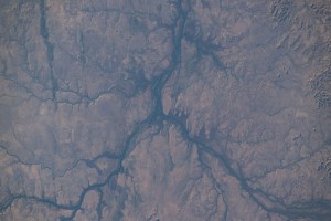 This portion of the Victoria River, located near the Tanami Desert in Australia's Northern Territory, is pictured from the International Space Station as it orbited 261 miles above the island continent.
