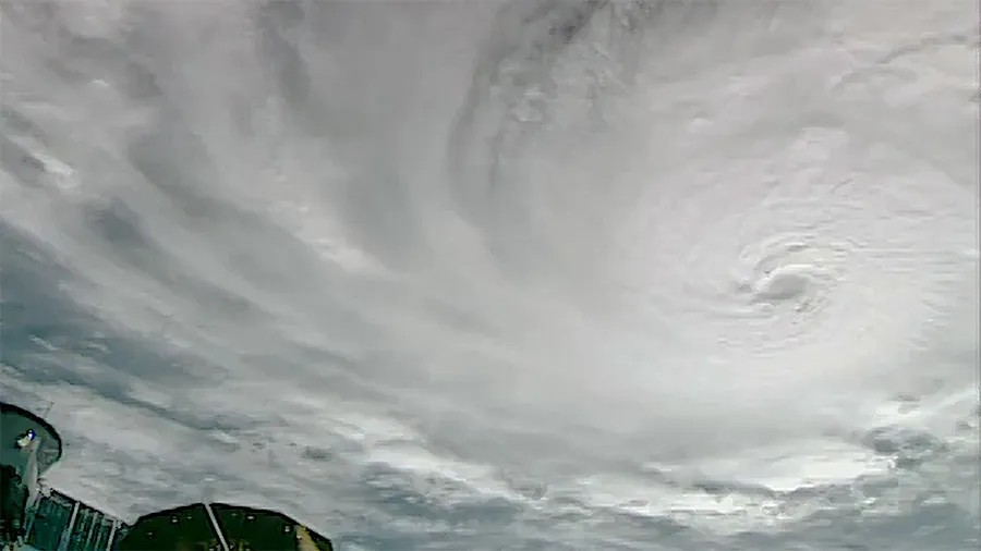 Category 5 Hurricane Milton, packing winds of 175 miles per hour, is viewed in the Gulf of Mexico from the space station as it orbited overhead.
