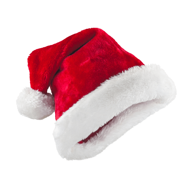 a red Santa hat