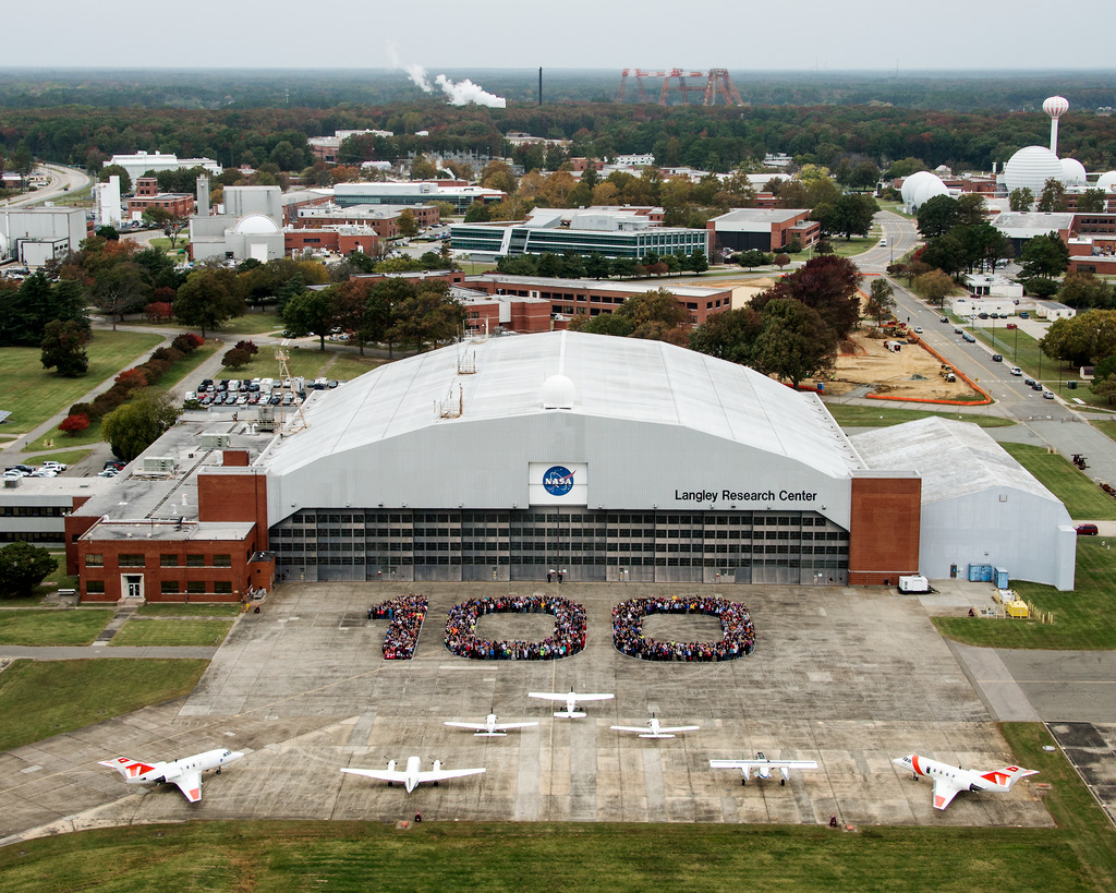 Aerial view of LaRC building