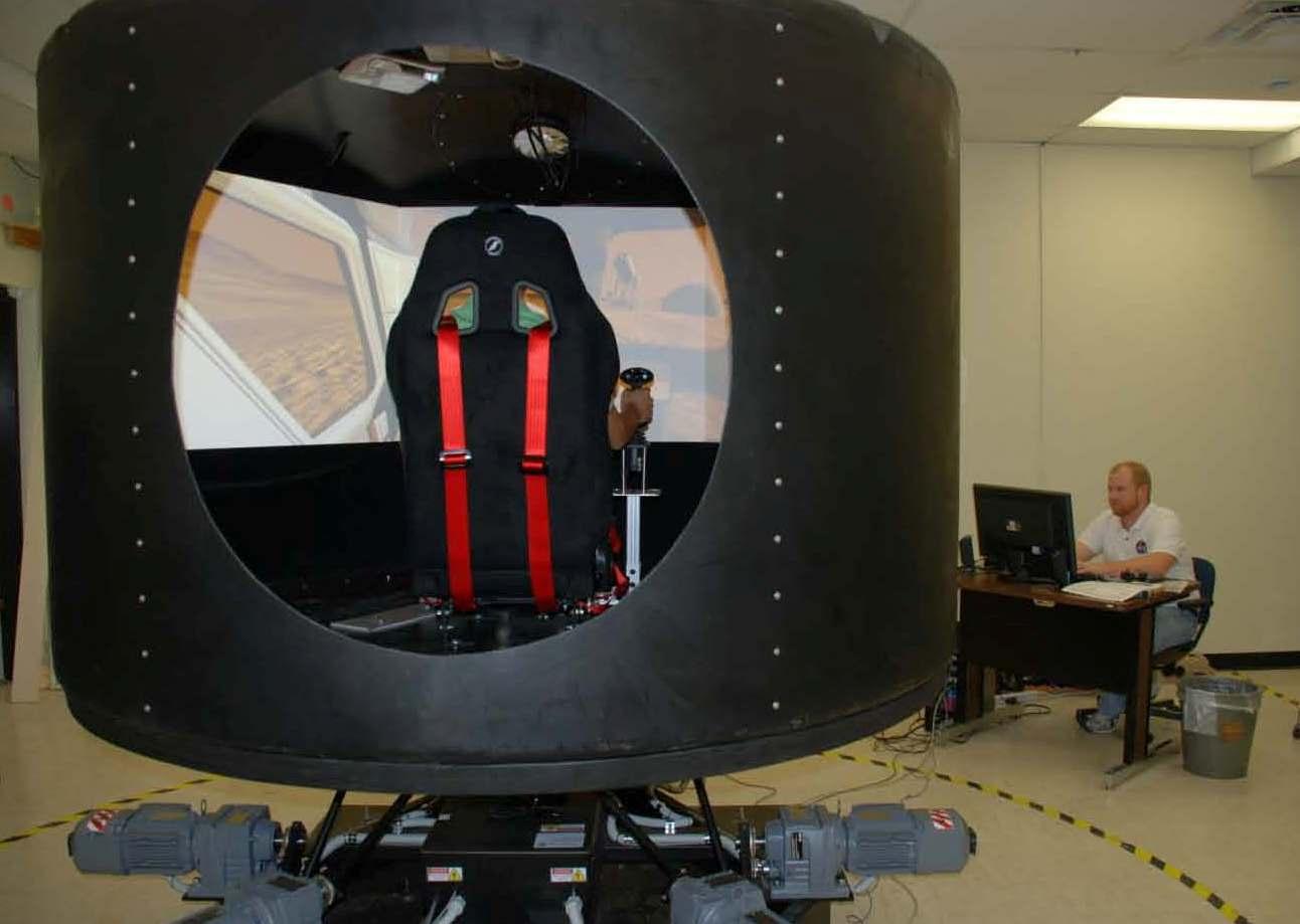 A simulator used to test crew members’ ability to fly and drive after spaceflight.