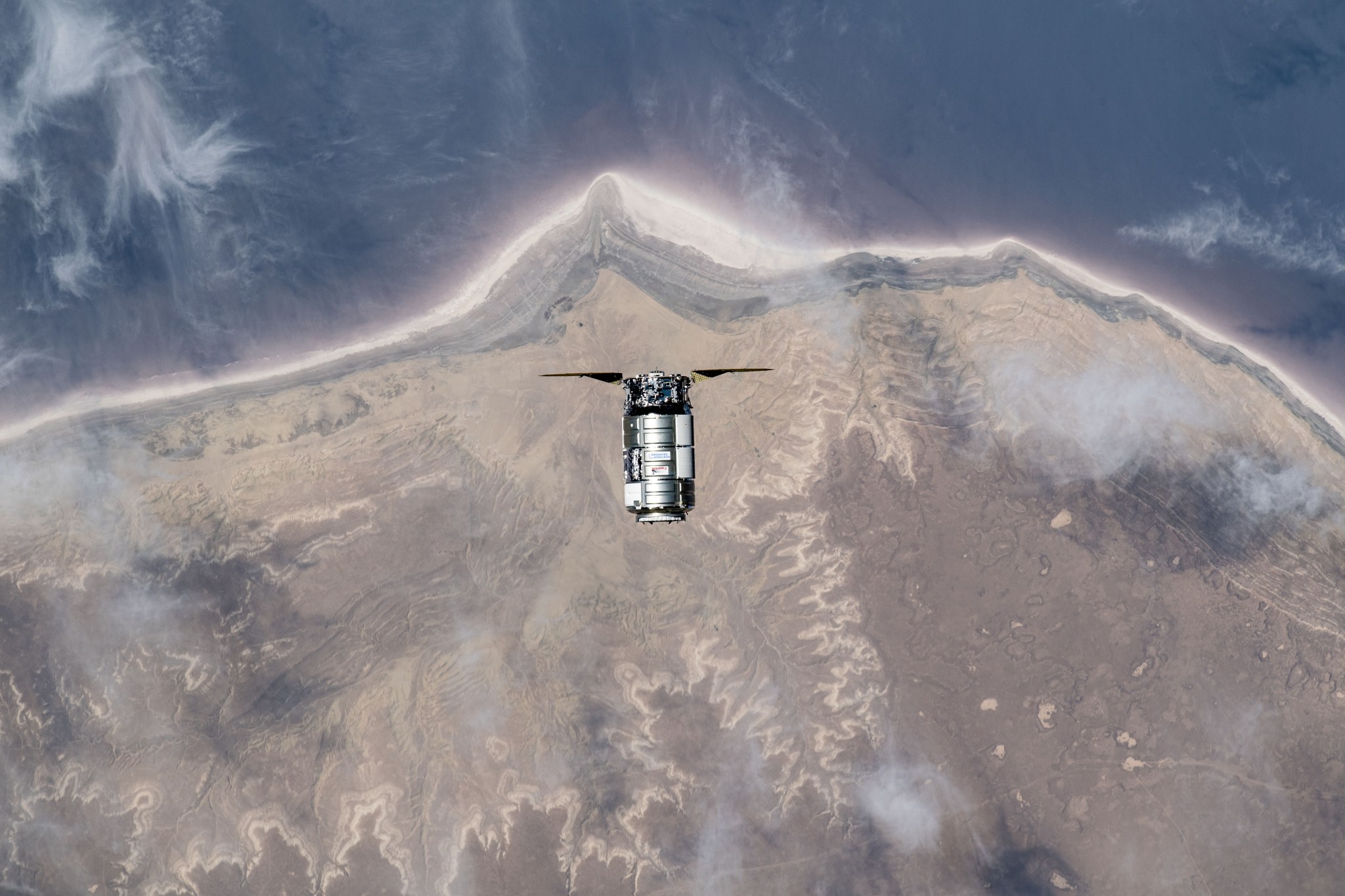 Northrop Grumman's Cygnus spacecraft pictured approaching the International Space Station