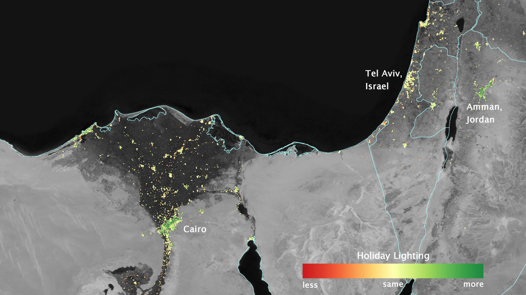 grayscale map of Nile delta region