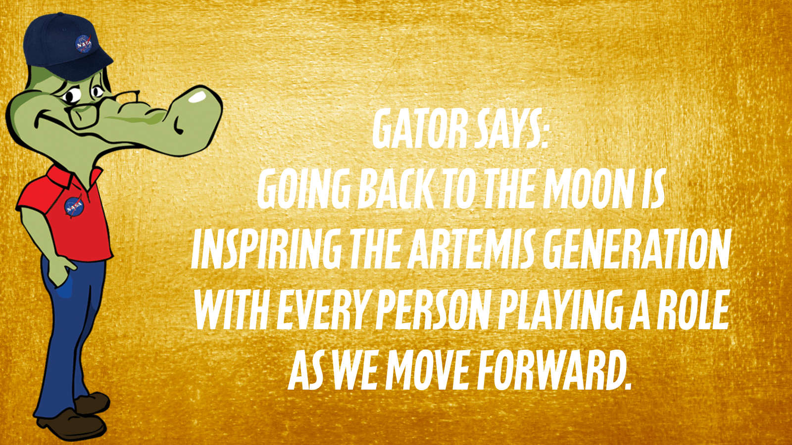 Gator, a fictional character, is shown on a golden background inside Lagniappe for December 2024