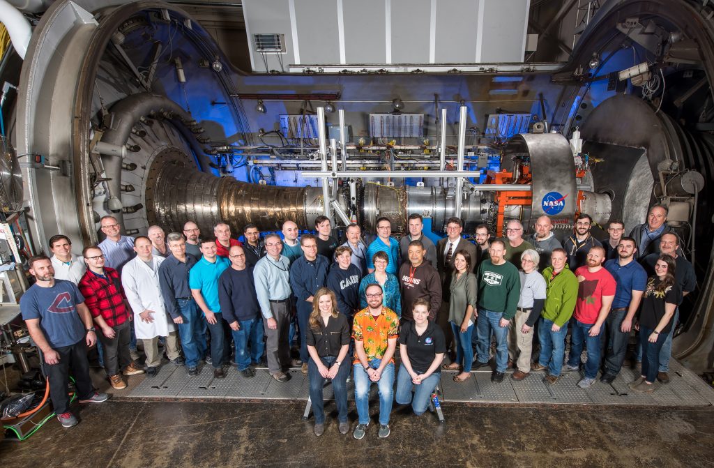 Propulsion Systems Laboratory crew after completing an engine icing test