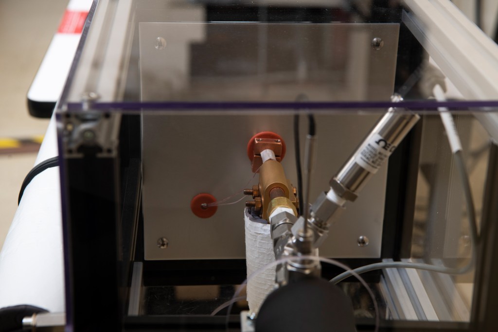 The HiACT rig tests cable performance in electrified aircraft propulsion systems, helping inform future standards for commercial aircraft electrification.