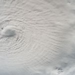 While orbiting 257 miles above the Gulf of Mexico, an external camera on the International Space Station captured this image of Hurricane Milton, a Category 5 storm packing winds of 175 miles an hour at the time of this photograph, and its well-defined eye.