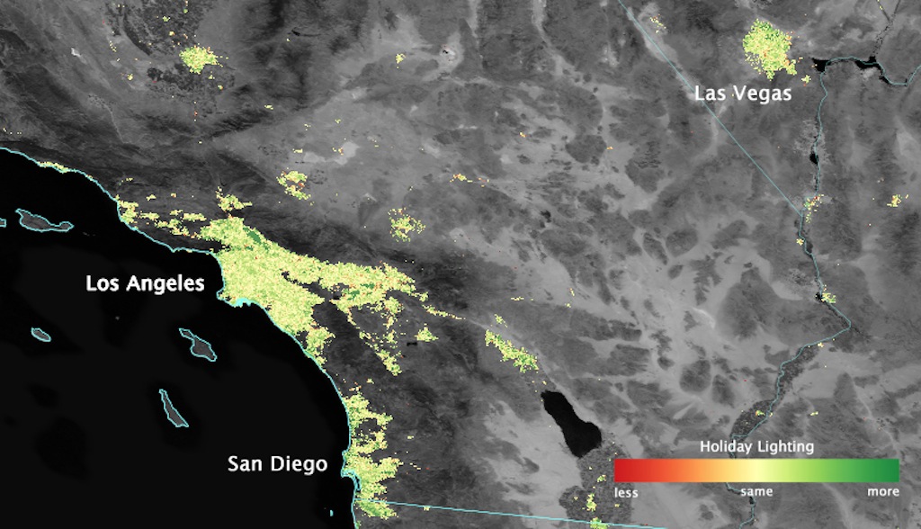 grayscale map of Los Angeles region