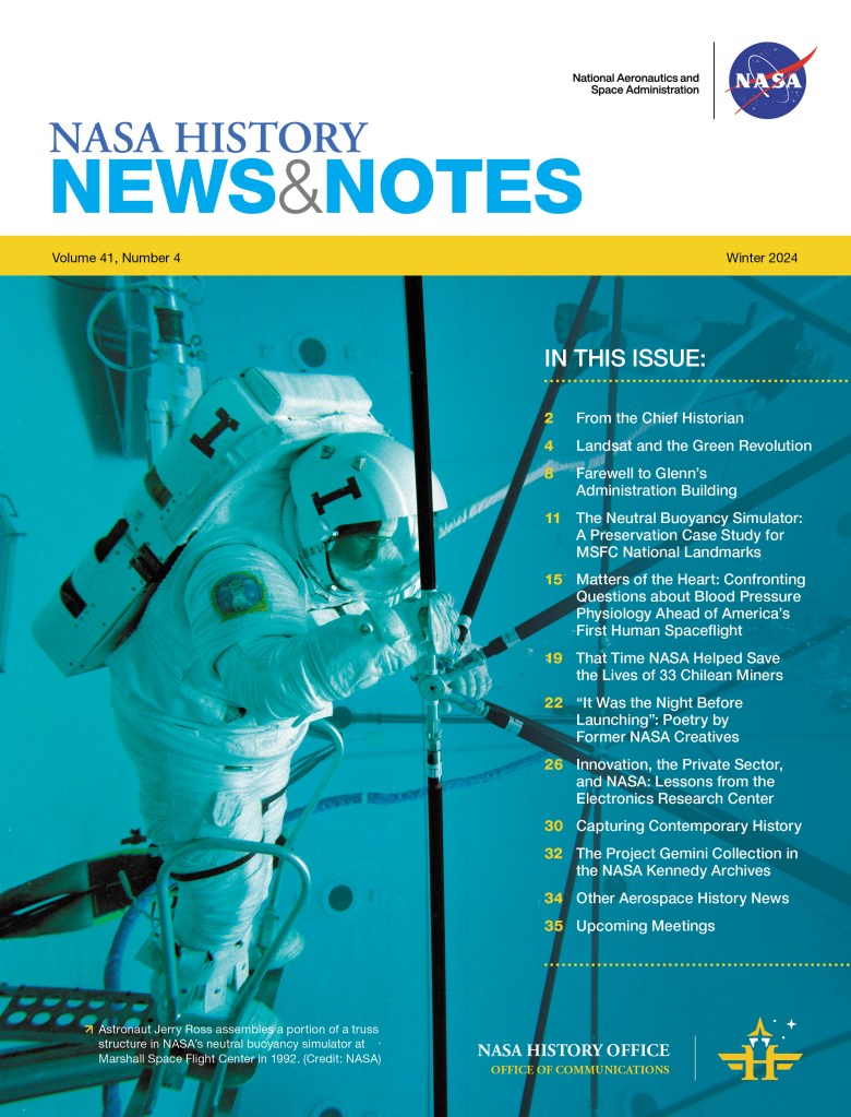 Cover for the Winter 2024 edition of NASA History News & Notes