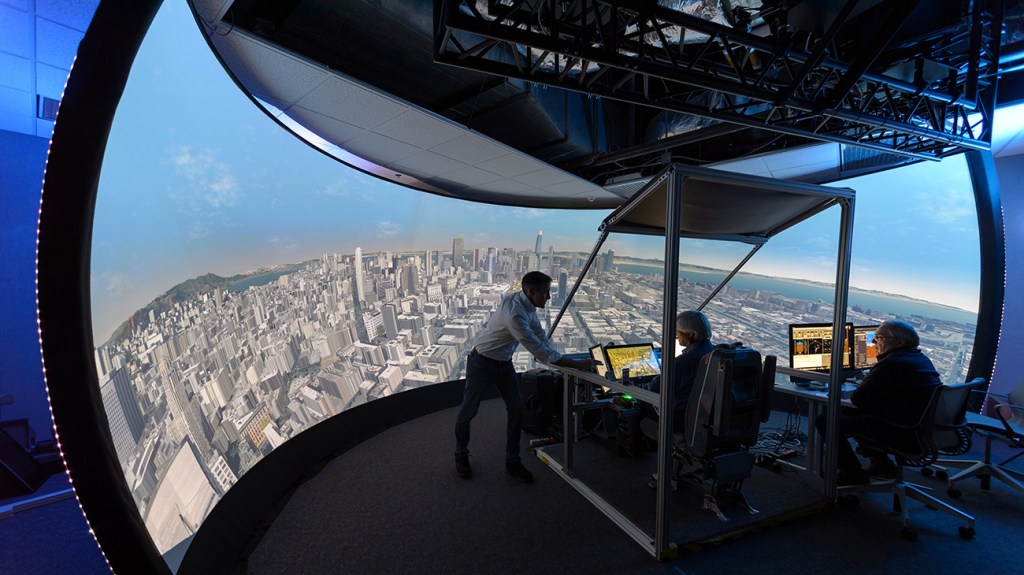 NASA researchers from the Aerospace Cognitive Engineering Lab using the Aerospace Cognitive Engineering Lab Rapid Automation Test Environment (ACELeRATE)