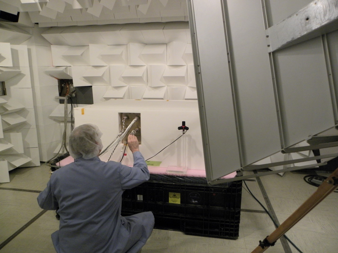 Test setup in the Electromagnetic Interference Laboratory. 