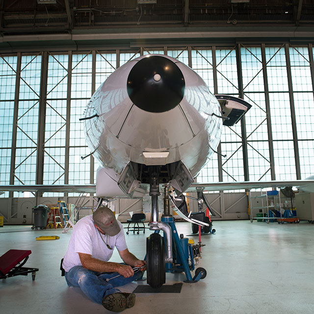Inside the NASA Glenn Flight Research Building