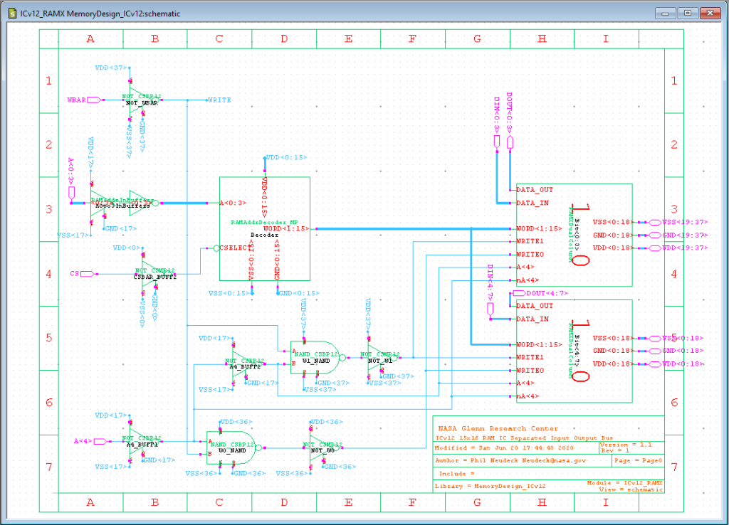 Electrical schematic diagram of SiC Integrated Circuit