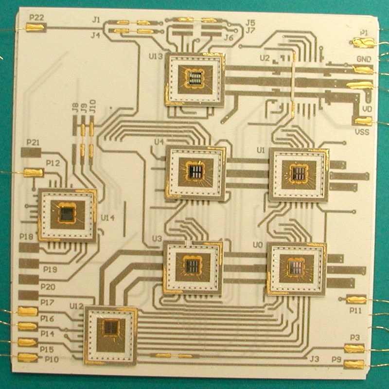 Multi-Chip High Temperature Ceramic Circuit Board