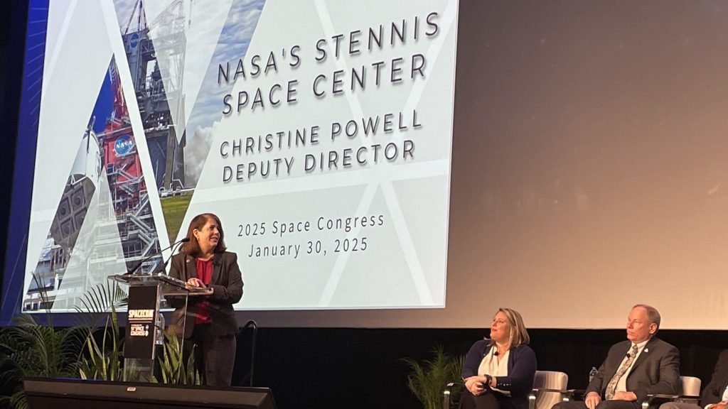 NASA Stennis Deputy Director Christine Powell participates in a NASA discussion panel