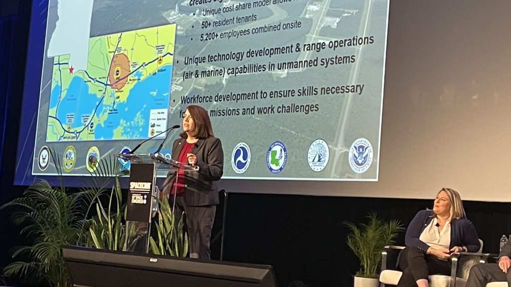NASA Stennis Deputy Director Christine Powell participates in a NASA discussion panel